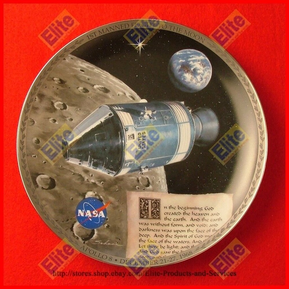 America's Triumph In Space collector plate "Beyond the Bounds of Earth" NIB